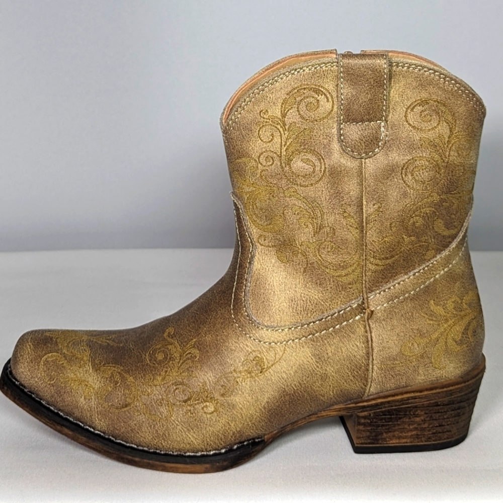 NEW Roper Womens Short Stuff Leather Western Boot 7.5 STUNNING